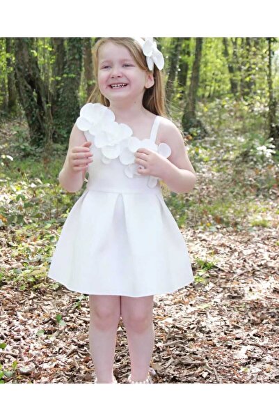 CANDYSBEBE KIZ  ÇOCUK   İÇİN  ÇOK  ŞIK,,, BEYAZ ,,,,, ABİYE....