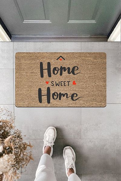 Dormot Home High Quality Digital Printing Home Sweet Home Small Heart Door Mat