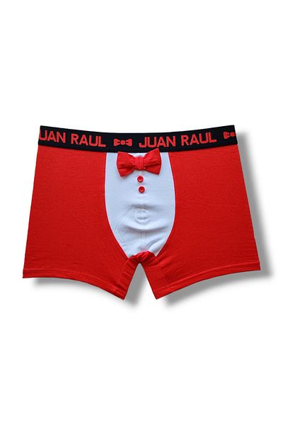 Juan Raul Men's Boxers - Bow Tie Detailed Gift Gift, Red