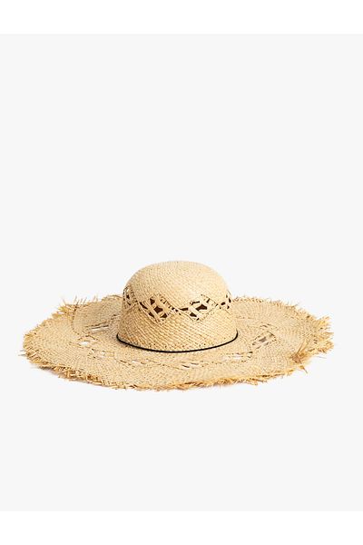 Koton Straw Hat - Tassel Detailed