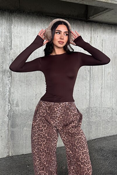 New Now Μακρυμάνικο κορμάκι από ύφασμα Modal