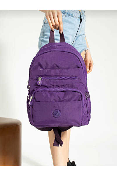 eflanmoda Жіночий рюкзак з багатосекційною крихкою тканиною, розміри 34x26 см