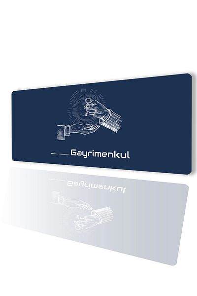 SonicTouch UltraGrand اسم شخصي شركة خاصة وكيل عقارات مكتب العقارات الأزرق الداكن Xxl لوحة المفاتيح لوحة الماوس 40x90cm