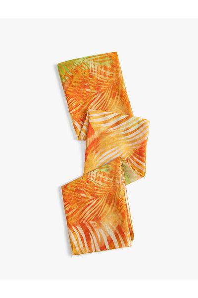 Koton Leaf Patterned Shawl - Stylish and Natural