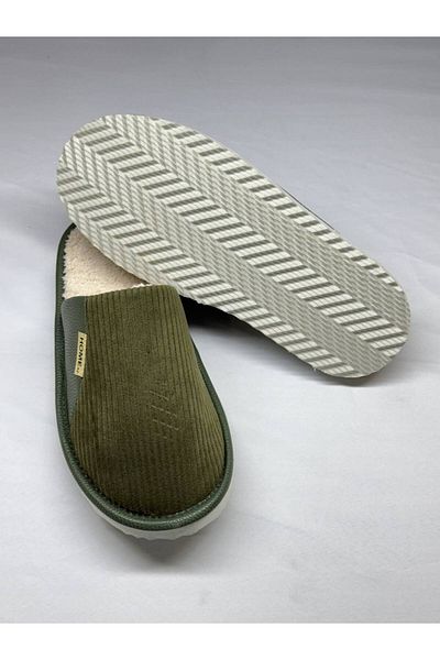 Special Action Unisex Velvet Leather Detailed Eva Non-Slip Sole Comfortable Lightweight Indoor Slippers