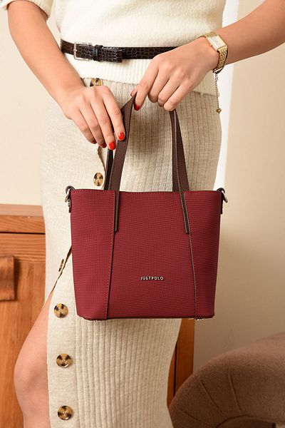 Just Polo Textured Fabric Anna Model Women's Hand Shoulder Crossbody Bag