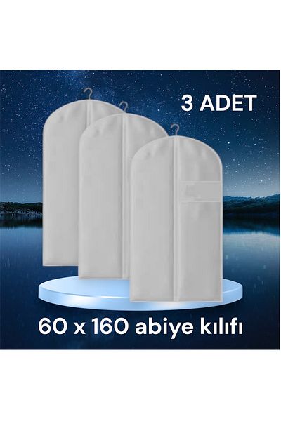 egelihome TR Θήκη για ρούχα egelihome 60x160 με παράθυρο Λευκό 3 60 x 160 Ύφασμα