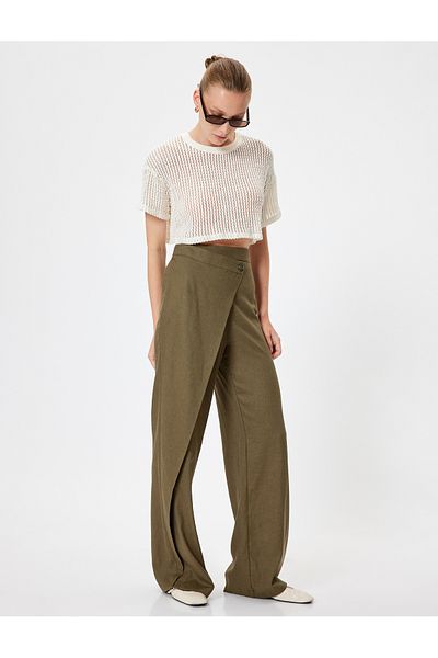 Koton Zweireihige Hose mit weitem Bein