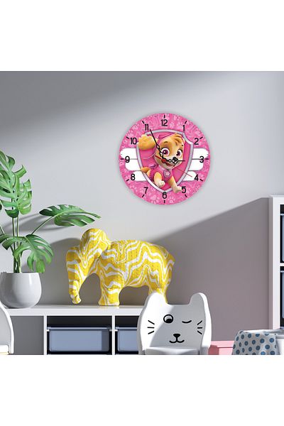 HET Concept Baby Kids Room Tutorial Silent Flowing 28cm Wall Clock Uv Print Clock Colorful and Fun Decor