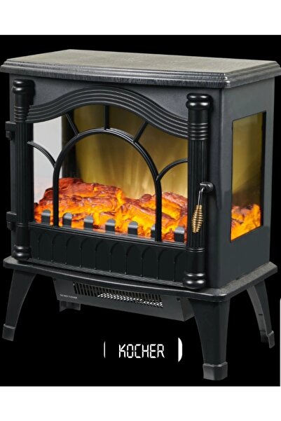 KOCHER Şömine 2000 Watt Efekt Elektrikli Şömine ,soba Isıtıcı Fan, Alev Efektli