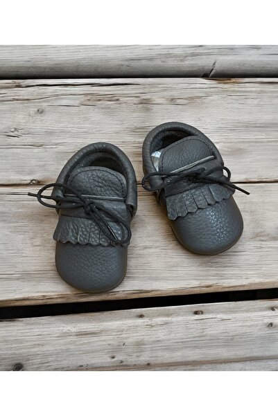 LİTTLE ANGELS Erkek Bebek Siyah Hakiki Deri Ayakkabı