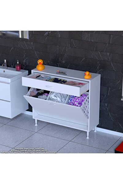 Modilayn Emir 3 Göz Sepetli 1 Çekmeceli Mutfak & Banyo Dolabı (100cm)