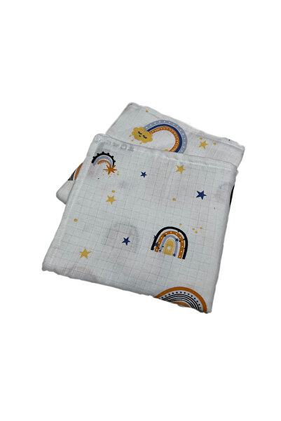 Y YAĞIZ HOME COLLECTION مجموعة من بطانية موسلين قطن 100% - بطانية أطفال حديثي...