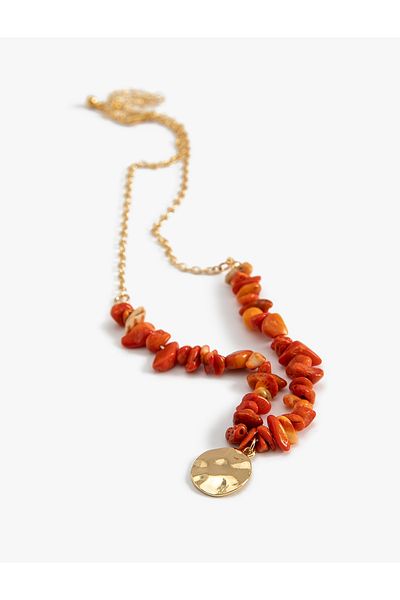 Koton Charm Detailed Stone Necklace