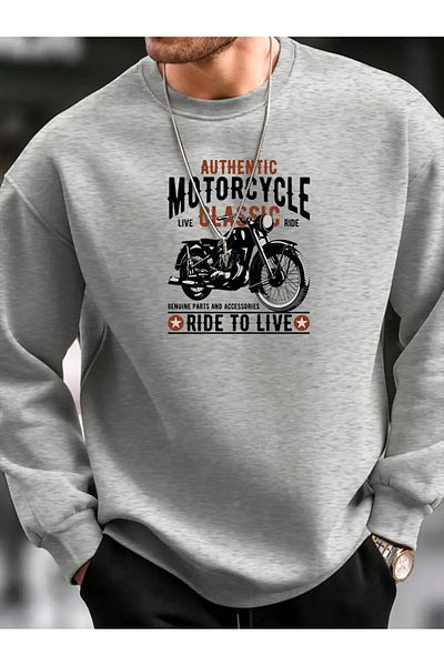 Guillermo Motorcycle Printed Men's Stylish Sweatshirt - Size Choices Xxs-7Xl