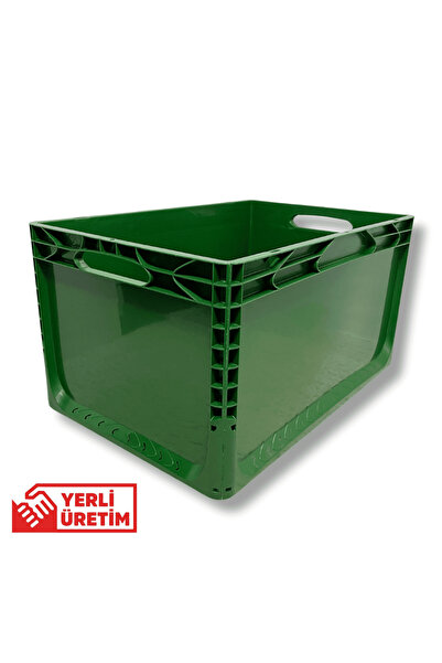 ALPBX 1.kalite Yeşil Plastik Kasa 60x40x32 Cm - Kokusuz Sağlam Plastik Kutu 6...