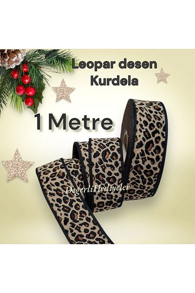 AGH Değerli Hediyeler Leopard Woven Ribbon All Type Organization Decoration Material Ribbon