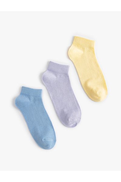 Koton 3-Piece Basic Booties Socks Set - Multicolored