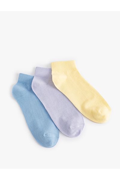 Koton 3-Piece Basic Booties Socks Set - Multicolored