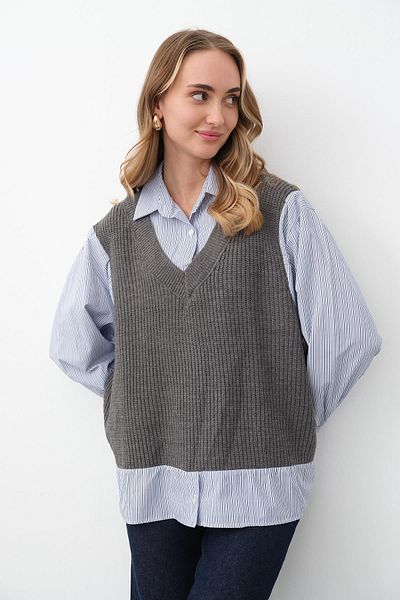 Qutu Butik 2851 CAMAȘĂ DETALIATĂ JUMPER