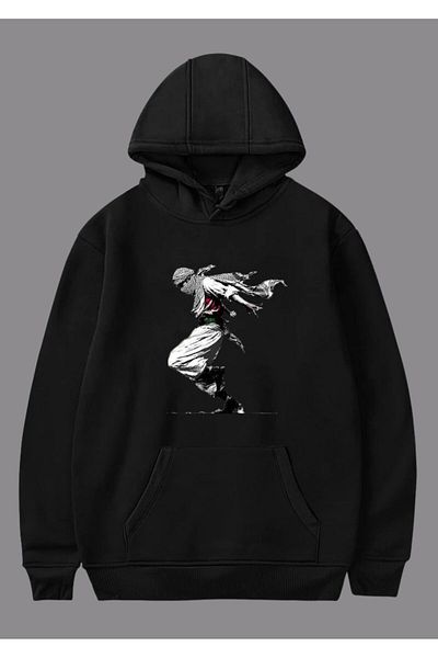 relaxbaskı BLACK HOODED SWEAT
