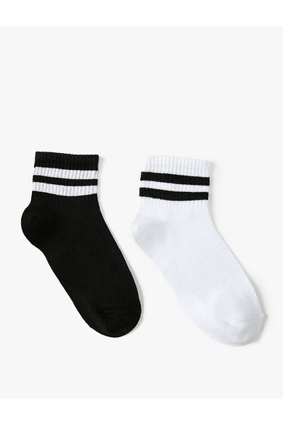 Koton Set 2 Ciorapi Ciorapi Motiv Dungi Multicolore