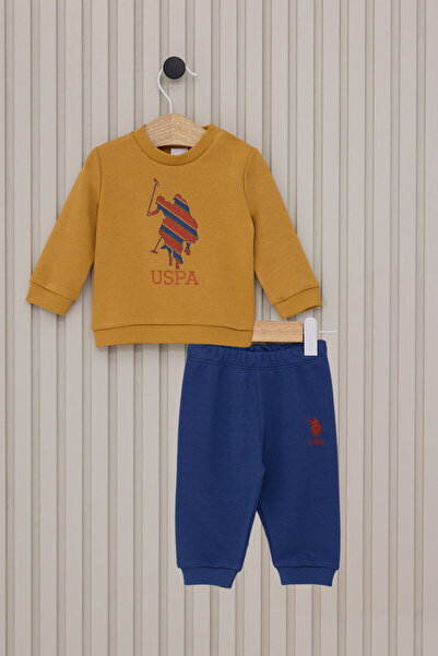 U.S. Polo Assn. Baby Boy Yellow 2-Piece Baby Set