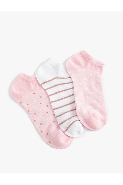 Koton Set de 3 șosete cu buline, multicolore