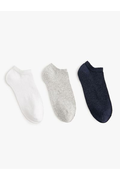 Koton 3-Piece Basic Booties Socks Set - Multicolored
