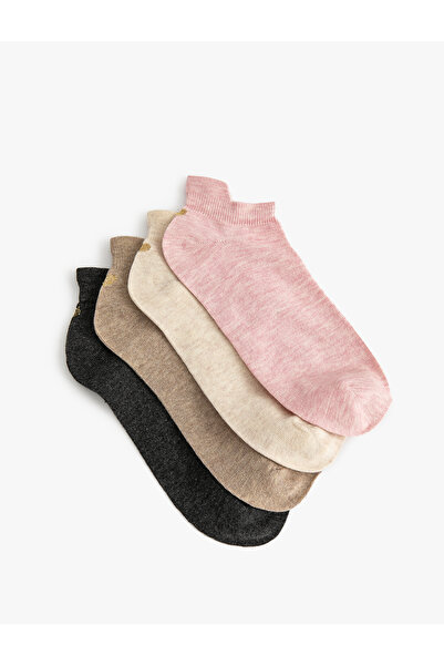 Koton 4'lü Patik Çorap Seti Çok Renkli
