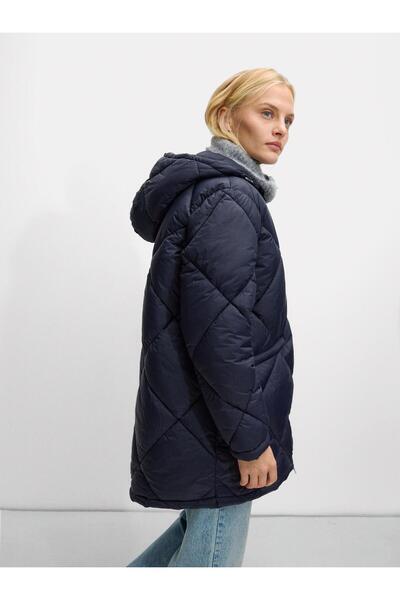 PARFOİS Kapüşonlu Kapitone Kaban