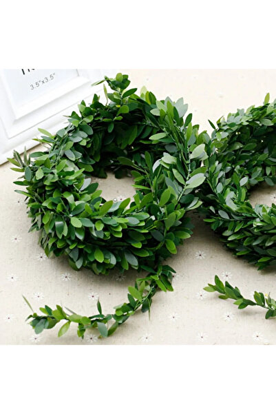 btm home Doğalgaz Borusu Süsü 7 Metre Tel Yaprak Şerit Yapay Taç Sarmaşık Çiç...