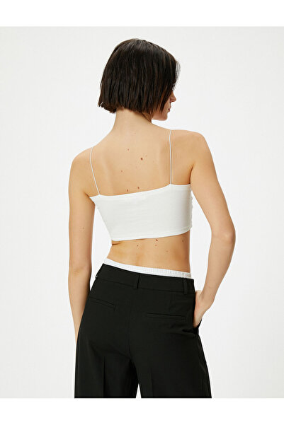 Koton Basic Crop Athlete Thin Strap Cotton Slim Fit