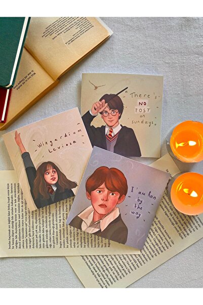 Harry Potter Tebrik - Doğum Günü Kartları X4