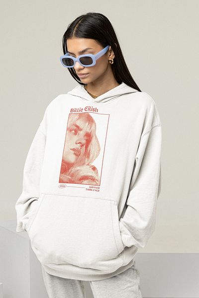 SEVBANO Billie Eilish Printed Unisex Oversize Singer Hoodie