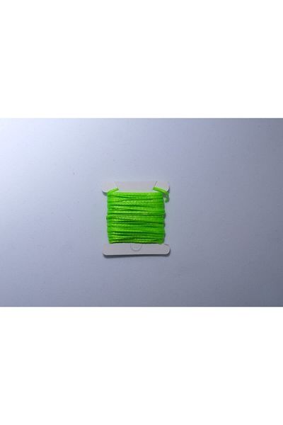 Eskişehir hobi sanat Neon Green 3 μέτρα 1 mm κερωμένο σχοινί κολιέ κοσμήματα σχεδίασης κοσμήματα σχοινί βραχιόλι σχοινί