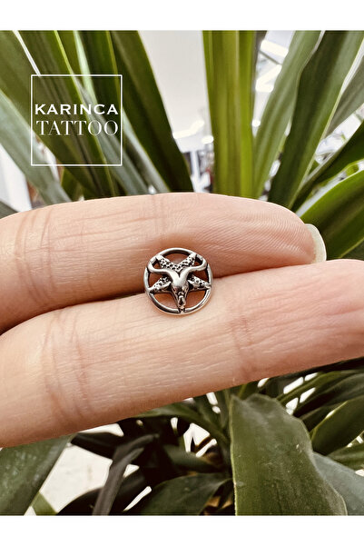 Karınca Piercing Rock Metal Gotik Şeytan Keçi Flat Conch Forward Helix Kulak Tragus Piercing Küpe