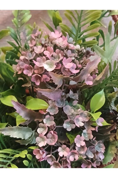 Firuze Hediyelik Hasır sepette dekoratif duvar çiçeği. Balkon, banyo, mutfak, kış bahçesi dekoruçiçek