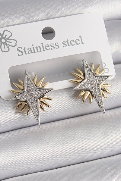 Leyaton Lwlhmrs-Ieg Ieg ™   Brass Gold Silver Color Zircon Stone Pole Star Mo...