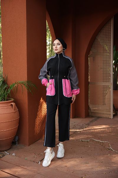 MİMİ Luxury Wear Σετ φόρμας Hijab με φερμουάρ