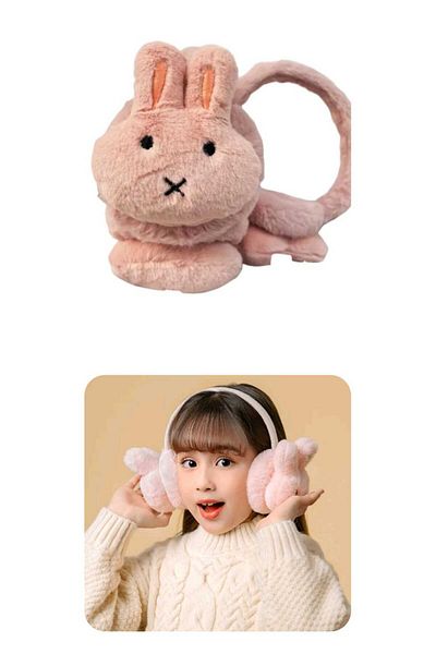 Eva Rose 1Pcs Rabbit Model Winter Earmuff Plush Earmuff Children's Plush Earmuff Girl's Earmuff
