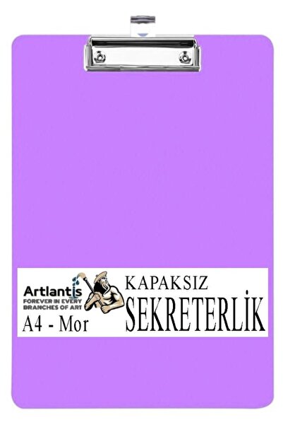 Artlantis Sekreterlik Kapaksız A4 1 Adet Renkli A4 Kapaksız Sekreterlik Klips...