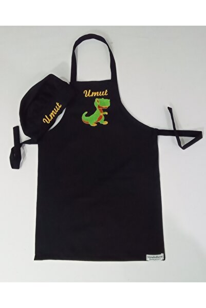 moms and babies Dinazor Temalı Çocuk Mutfak Ve Etkinlik Ana Okulu Önlüğü İsme...