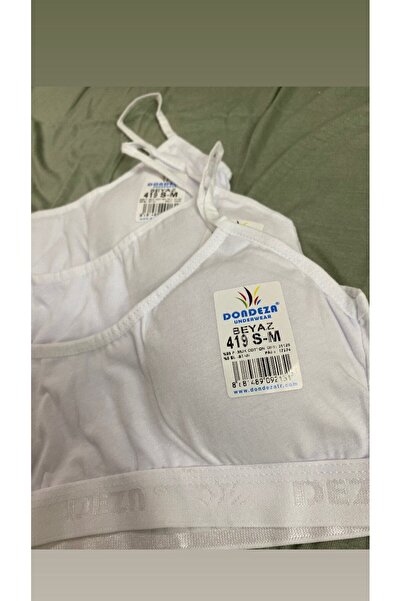 Dondeza 419 Μπουστάκι για κορίτσια με λουράκια και επένδυση, μισό εσώρουχο, 3 τεμάχια