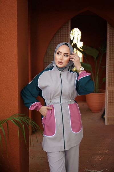 MİMİ Luxury Wear Σετ φόρμας Hijab με φερμουάρ