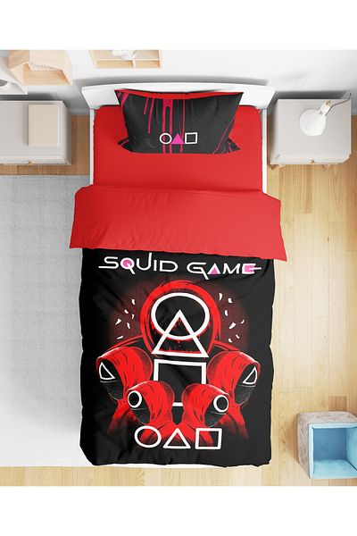Erays Home Squid Game 3D Digital Printed Single Duvet Cover Set Teen Duvet Cover Set