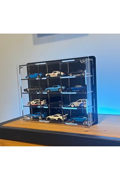Trend Pleksi Hot Wheels Uyumlu Model Araba Standı (ŞEFFAF - SİYAH)