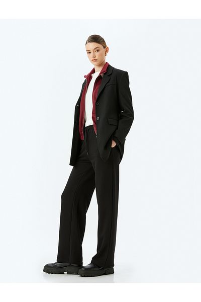 Koton New Season Three Yarn Tracksuit Pants with Pockets and Waist Ties