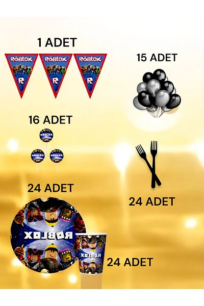 VibeHome Roblox Themed m Pack for 24 - Birthday Party and Fun Events