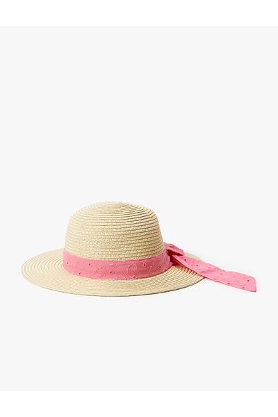 Koton Straw Hat with Ribbon Detail
